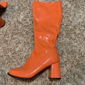 Ellie Shoes Orange Costume Gogo Boots